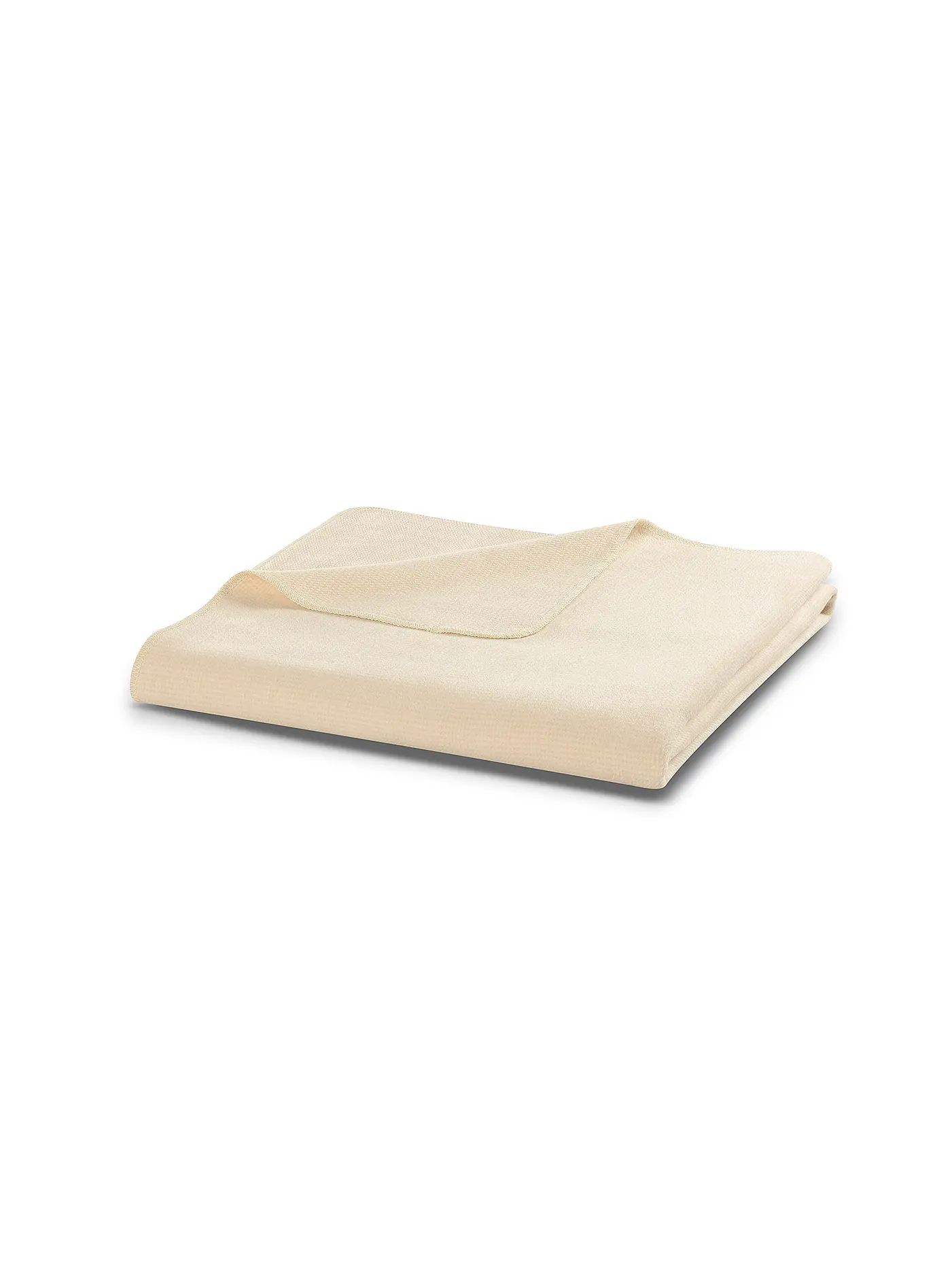 BIEDERLACK | Wohndecke Plaid 150x200cm OVERLOCK-STICH Pearl Yellow | beige